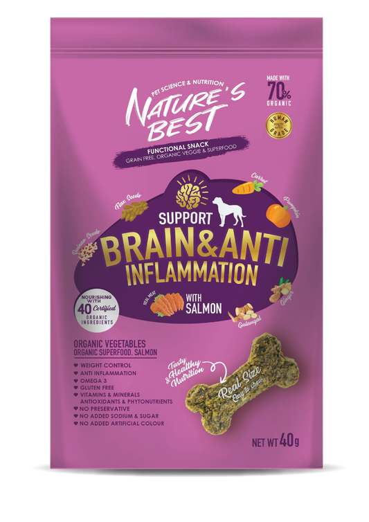 Nature's Best Brain & Anti-Inflammation Salmon Grain-Free Dog Treats