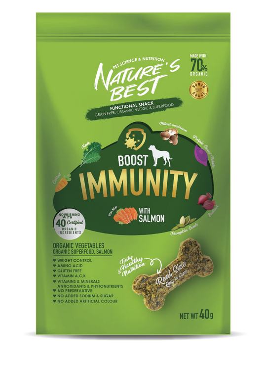 Nature's Best Boost Immunity Salmon Grain-Free Dog Treats