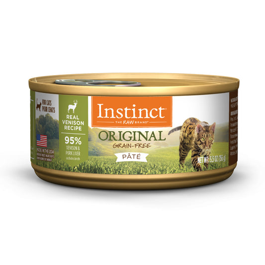 Instinct Original Grain-Free Pate Real Venison Recipe Canned Cat (Contain Pork)