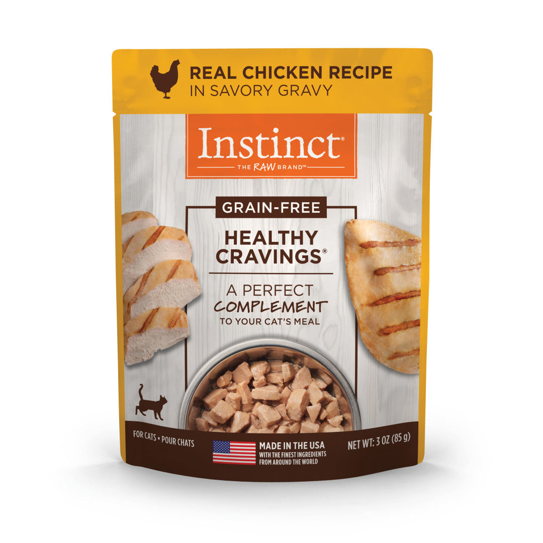 Instinct Healthy Cravings Grain-Free Real Chicken Recipe in Savory Gravy Wet Cat Food Topper