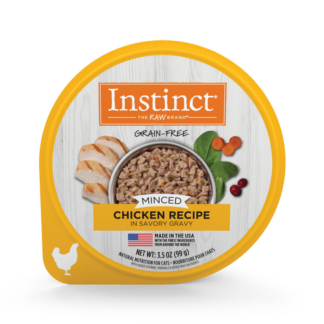 Instinct Grain-Free Minced Recipe with Real Chicken Wet Cat Food Cups