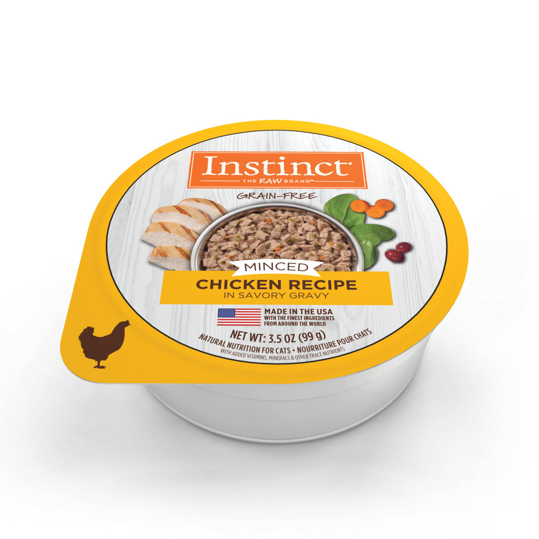 Instinct Grain-Free Minced Recipe with Real Chicken Wet Cat Food Cups