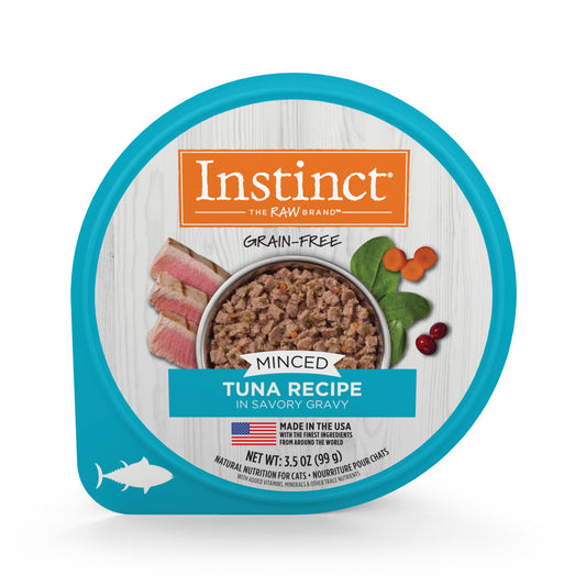 Instinct Grain-Free Minced Recipe with Real Tuna Wet Cat Food Cups (Contain Pork)