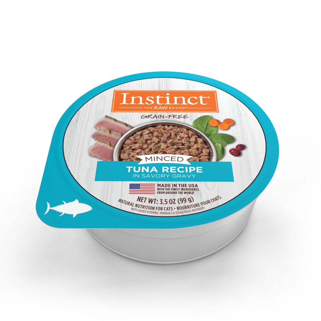 Instinct Grain-Free Minced Recipe with Real Tuna Wet Cat Food Cups (Contain Pork)