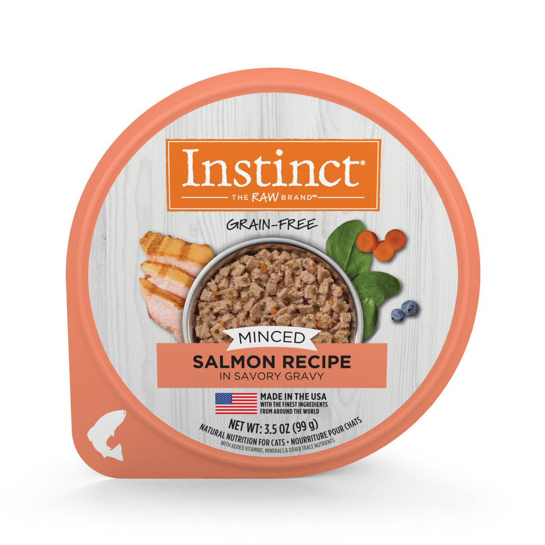 Instinct Grain-Free Minced Recipe with Real Salmon Wet Cat Food Cups