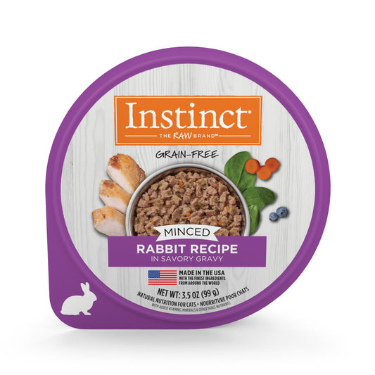 Instinct Grain-Free Minced Recipe with Real Rabbit Wet Cat Food Cups  (Contain Pork)