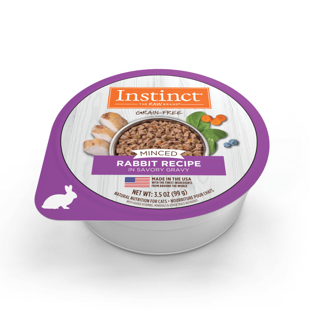 Instinct Grain-Free Minced Recipe with Real Rabbit Wet Cat Food Cups  (Contain Pork)