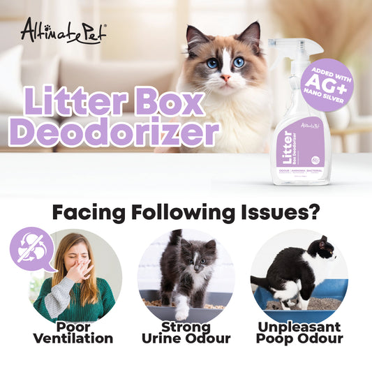 Altimate Pet Cat Litter Box Deodorizer Spray with Nano Silver For Cats