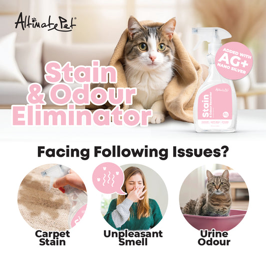 Altimate Pet Stain & Odor Remover Spray with Nano Silver For Cats