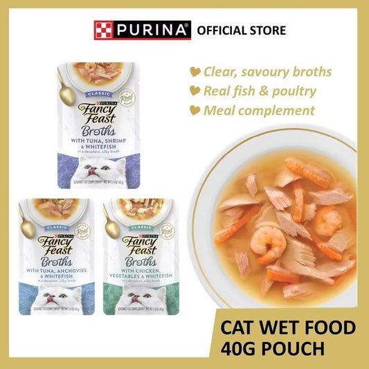 Fancy Feast Broths Cat Pouched Food