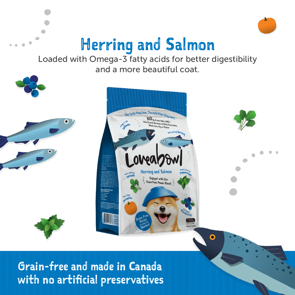 Loveabowl Herring and Salmon Dog Food