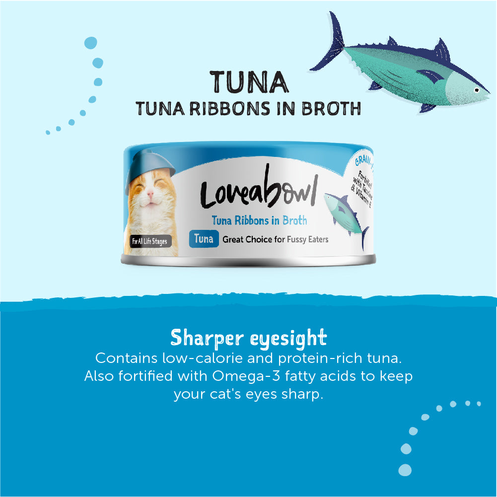 Loveabowl Tuna Ribbon Broth Cat Canned Food (70g)