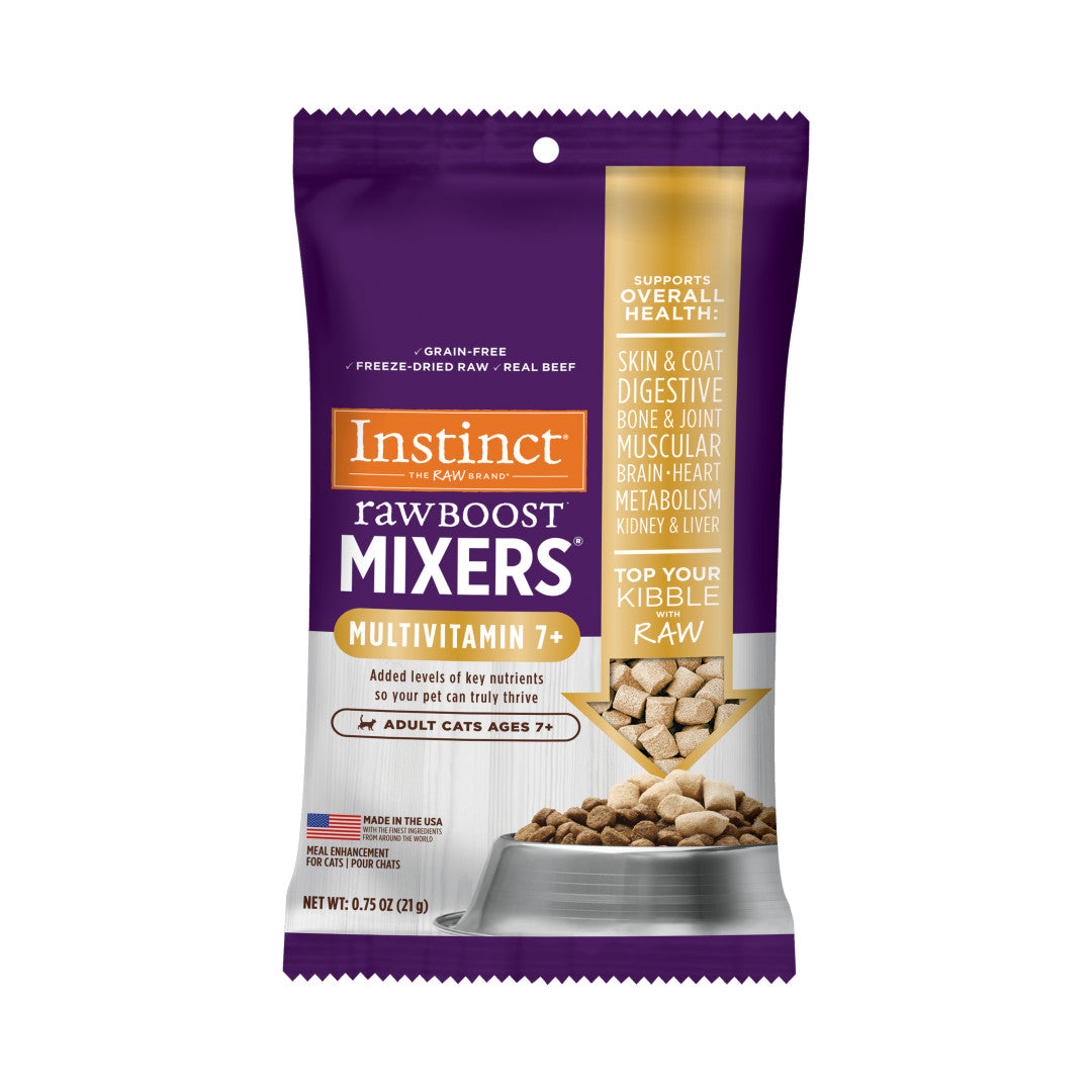 Instinct Freeze-Dried Raw Boost Mixers Grain-Free Multivitamin for Adult Cats Ages 7+ Food Topper