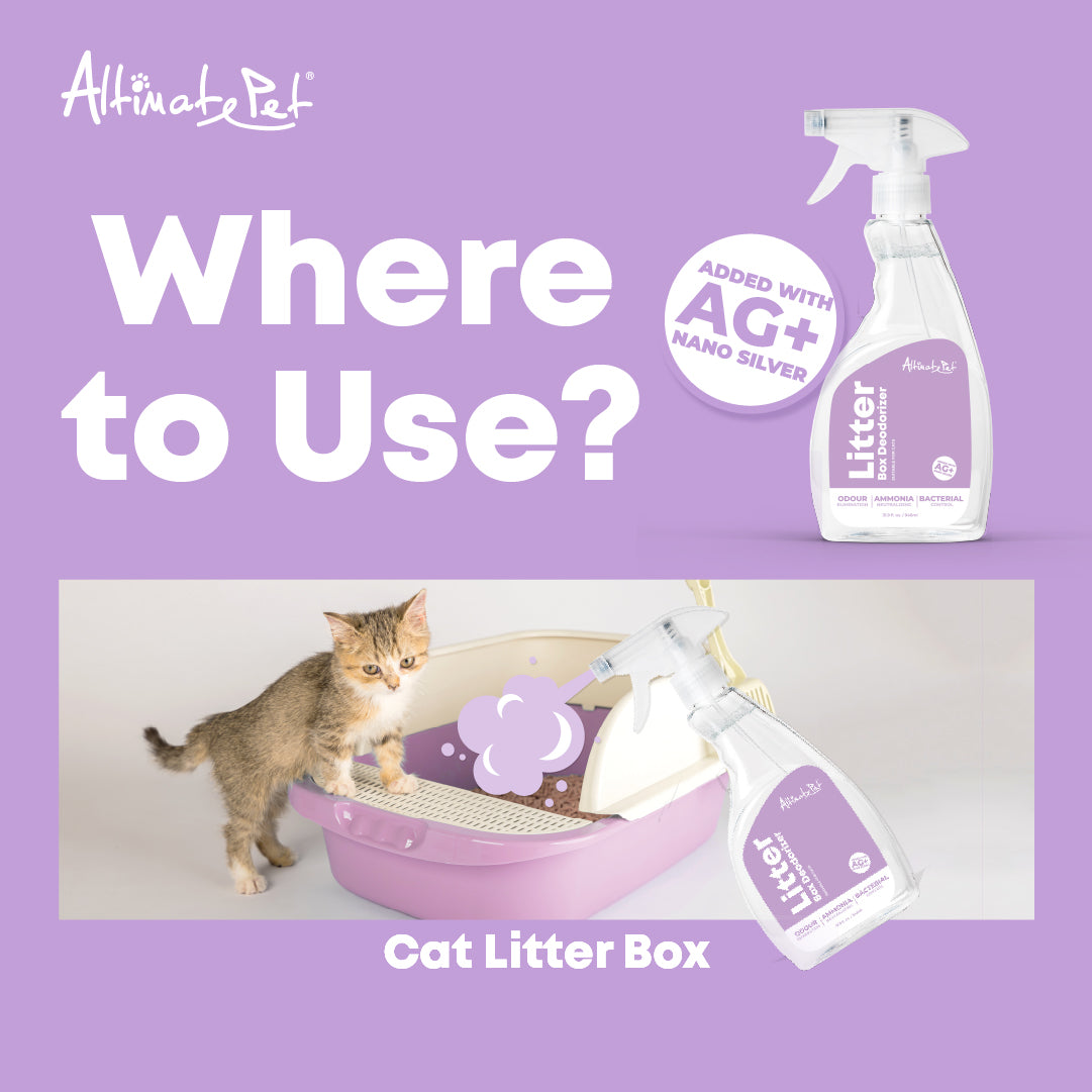 Altimate Pet Cat Litter Box Deodorizer Spray with Nano Silver For Cats