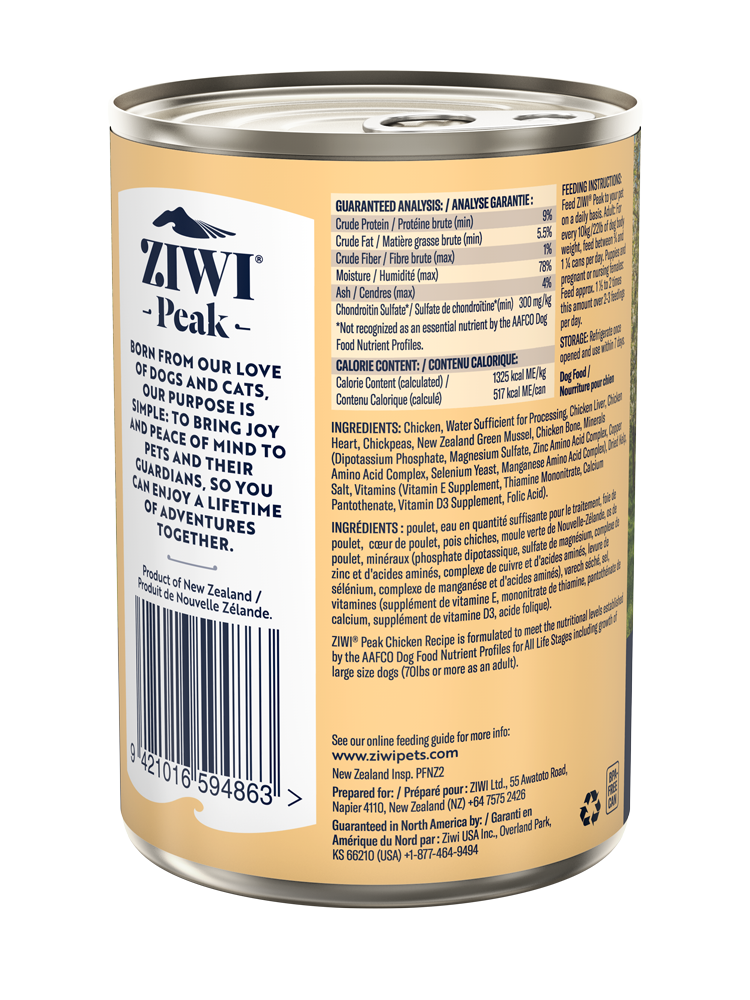 ZIWI Peak Chicken Canned Dog Food