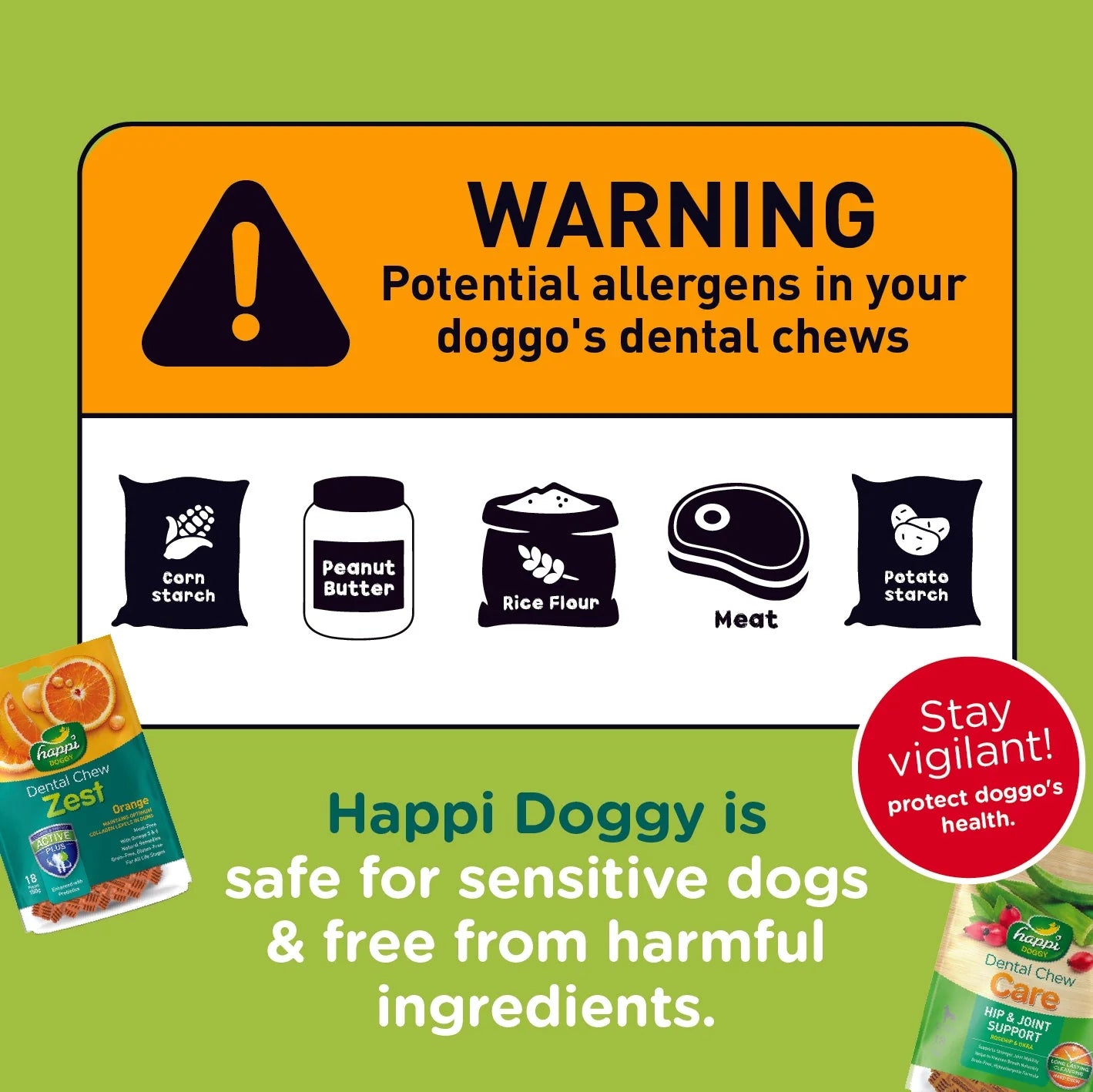 Happi Skippi Dental Chew (Zest & Care) Petite 2.5