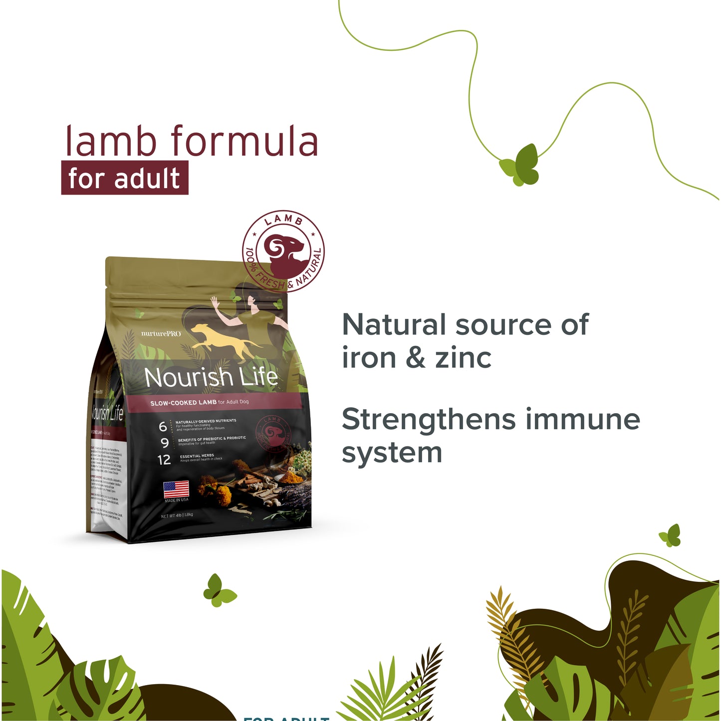 nurturePRO Nourish Life Lamb Formula For Adult